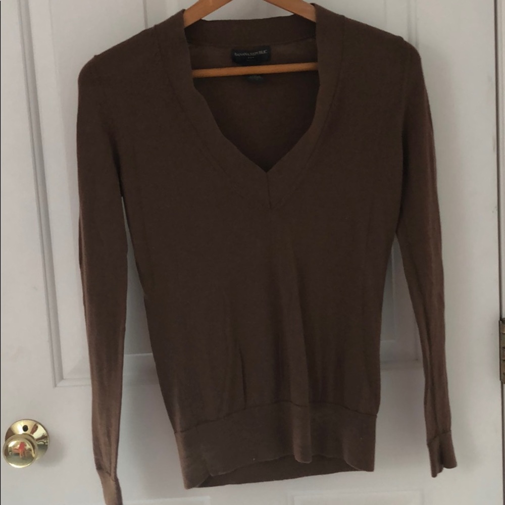 Small Banana Republic merino brown sweater